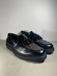 Fred Perry x George Cox Black Tassel Loafers UK 7 US 8 - Picture 1 of 7