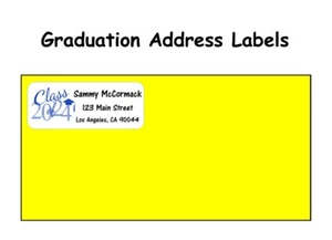 30 2024 Etiquetas de Dirección de Graduación - Personalizadas - Anuncios-Invitaciones -TY - Imagen 1 de 16