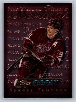 1995-96 Topps Finest Sterling Sergei Fedorov #95 NM/MT DETROIT RED WINGS - Image 1 of 2