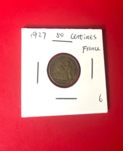 1927 50 CENTIMES FRANCE COIN - NICE WORLD COIN !!! - Picture 1 of 2