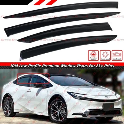 PARA TOYOTA PRIUS XW60 JDM 2023-25 VISERA DE VENTANA DE BAJO PERFIL PROTECTOR DE LLUVIA DEFLECTOR Foto 1 de 4