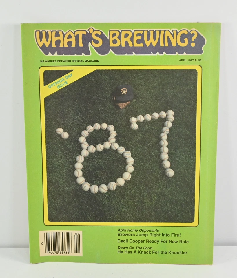 April 1987 What's Brewing Milwaukee Brewers Magazine - Image 1 of 1