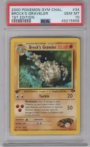 Pokemon Gym Challenge Rock's Graveler 2000 primera edición #34/132 PSA 10 GEMA COMO NUEVO - Imagen 1 de 2