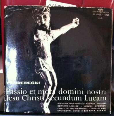 Penderecki. The Passion and Death of our Lord Jesus Christ. Acc to Luke Vinyl LP Foto 1 de 3
