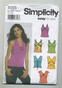 Top tejido sin cortar patrón de simplicidad # 5055 Misses talla 4-10 - Imagen 1 de 1