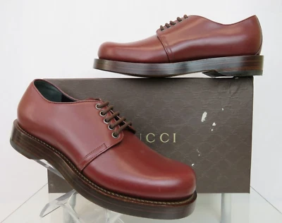 全新带盒 GUCCI 358277 勃艮第皮革固特异牛津鞋 MISMATCH 7 / 7.5 — 第 1/4 张图片
