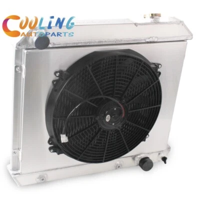 3 Row Radiator +Fan Shroud FOR 1963-1966 Chevy C/K Pickup Truck C10 C20 K10 K20 Foto 1 de 4
