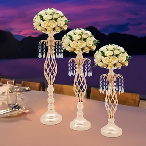 3 Stück Galvanisierte Blumenständer für Hochzeit Hochzeit Gold Blumenständer - Bild 1 von 20