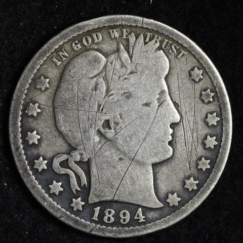 1894-O Barber Silver Quarter CHOICE VG E247 ACT Cover