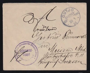 German South West Africa 1906 Herero Rebellion Soldier's Cover Outjo to Meissen - Picture 1 of 2