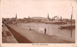 BR62186 the pier kingstown ship bateaux real photo northern ireland - Picture 1 of 2