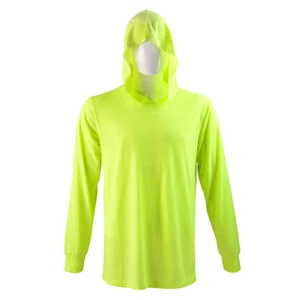 Men's Cotton Long Sleeve Hoodie Shirts Ridded Cuff Active Hooded T-Shirt Outdoor - Picture 1 of 22