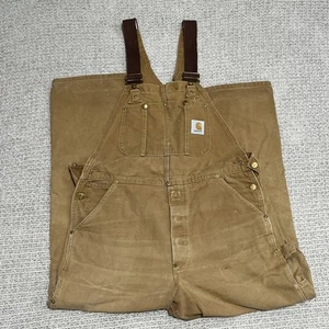 Salopette bavaglino Carhartt vintage anatra isolato doppio ginocchio Union Made USA 42x27 - Foto 1 di 8