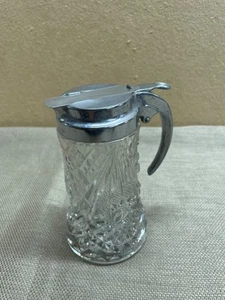 Mid Century Imperial Cut Glass Syrup Pitcher Creamer vintage good condition - Picture 1 of 19
