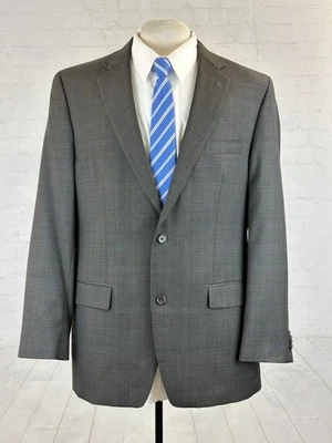 Traje Michael Kors Para Hombre Marrón Gris Mezcla de Lana a Cuadros 42L 36X31 Dos Botones Foto 1 de 4