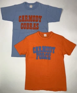 Vintage Carmody Cobras / Force Middle School 80s Shirt Lot Adult S Single Stitch - Picture 1 of 13