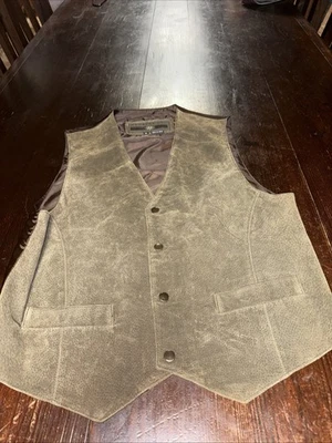Chaleco de gamuza vintage 90' solo para miembros para hombre XL abrigo de cintura Western Wear Foto 1 de 4