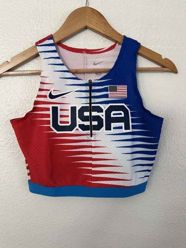 Nike Pro Elite Team EE. UU. Juegos Olímpicos de Tokio Correr Carreras Top Sujetador Singlet Talla Mediana Foto 1 de 4