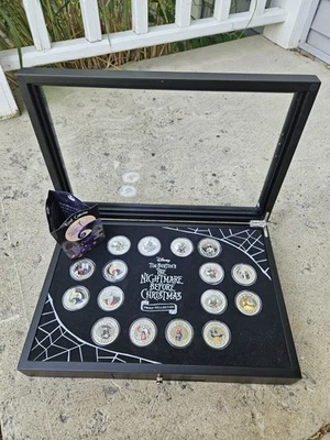 NIGHTMARE BEFORE CHRISTMAS SILVER PROOF COIN SET - Complete in Case - COA 2018 - Image 1 of 4