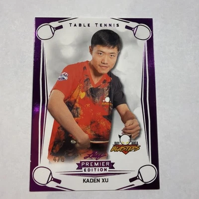 2025 Leaf Premier Edition Table Tennis Kaden Xu 24   purple 4 /6 - Image 1 of 3