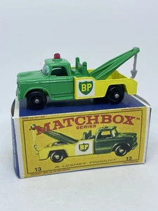 Vintage Lesney Matchbox 13 Custom Reverse Color BP Wreck Truck Repro Box. - Bild 1 von 6