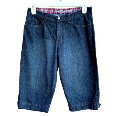 Pantalones de mezclilla capri recortados azules de tiro medio ZENA para mujer talla 10 Foto 1 de 4