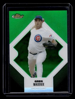 2006 Finest Green Refractor #54 Greg Maddux /199 Cubs HOF - Image 1 of 2