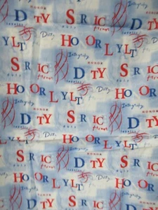 DAVID TEXTILES Words of Heroes Honor Service Loyalty Duty Cotton Fabric 28"X44"W - Picture 1 of 7