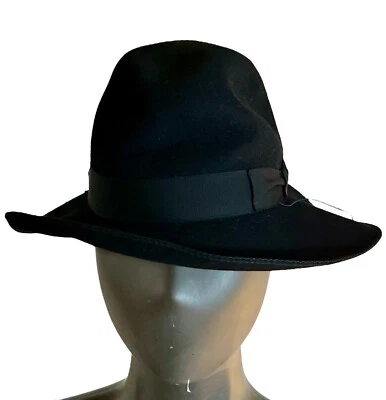 BORSALINO Vintage Armando Lana Fieltro Western Fedora Talla Pequeña 6 3/4 Foto 1 de 4