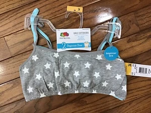 NEW Girls Fruit of the Loom FT805  2 Pack Beginner Bras SZ 34 Cotton, Stars (A15 - Picture 1 of 11