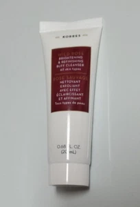 Korres Wild Rose Daily Brightening & Refinishing Buff Cleanser 0.68oz (20ml) NEW - Picture 1 of 3