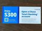 Chase Bank $300 Bonus Checking Account Opening Coupon Exp 04/17/2024