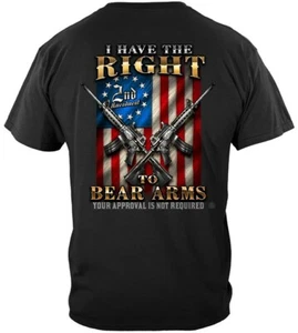 Nueva 2ª ENMIENDA NO SE REQUIERE SU APROBACIÓN CAMISETA El Derecho a las Armas AR15 - Imagen 1 de 2