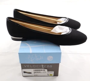 LifeStride Women's 7.5M Vivienne Ballet Flats Black Cushioned Velocity 2.0 Flex - Picture 1 of 9