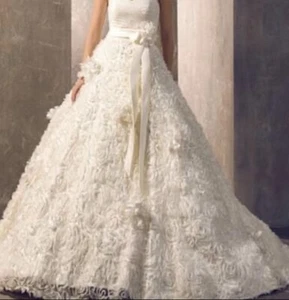 Vestido de Boda Flor Blanco Talla 16w - Imagen 1 de 7