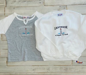 Lighthouse Cape Cod Sweatshirt & T Shirt Girls Size Medium & XL Bundle NWT - Picture 1 of 10