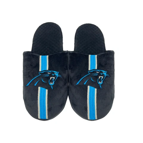 Carolina Panthers NFL Men's Team Stripe Slipper, 4 Sizes Available, FREE SHIP Cover