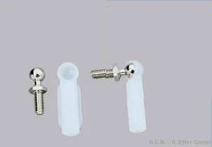 Kugelkopf M3 / 5mm 2 Stück Kugelschnapper Kugelköpfe Anlenkung Kugelgelenk - Bild 1 von 1