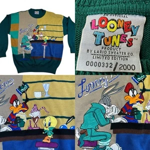 Suéter De Colección Años 90 Edición Limitada Looney Tunes Lario 332/2000 Bordado Difícil de Encontrar Leer - Imagen 1 de 23