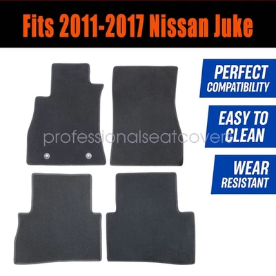 Alfombrillas delanteras y traseras impermeables terciopelo negro para Nissan Juke 2011-2017 Foto 1 de 4