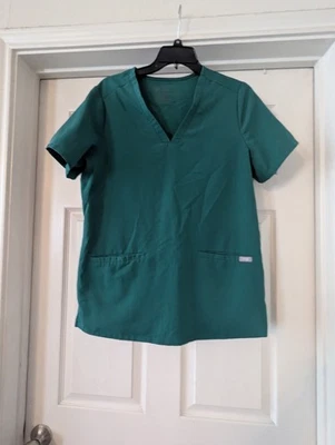 Blusa Médica Figs Damas Talla Pequeña Verde Hunter, Buen Estado Foto 1 de 4