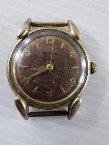 vintage mens Benrus watch aged dial claw lugs 4 repair 731740 - Picture 1 of 12