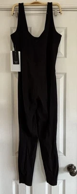 Новый Lululemon женщин ребристый Nulux лыж боди черный большой Бесплатная доставка - Изображение 1 из 4