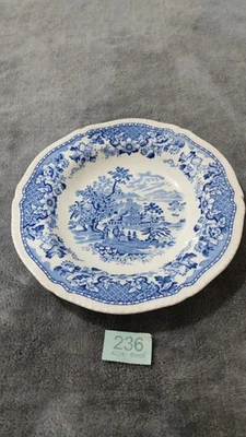 Vintage Blue & White China Woods Ware Seaforth decorative cabinet Plate - Image 1 of 4