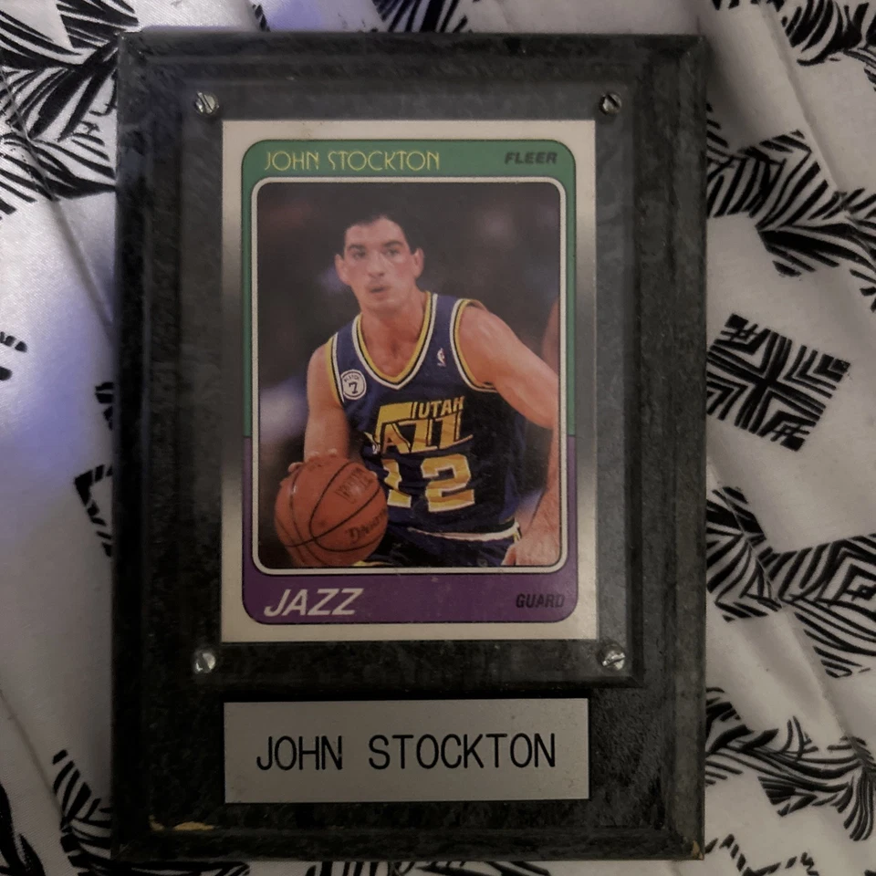 Tarjeta de baloncesto Fleer John Stockton #115 1988 graduada novato radiocontrol PSA 9 como nueva Foto 1 de 1