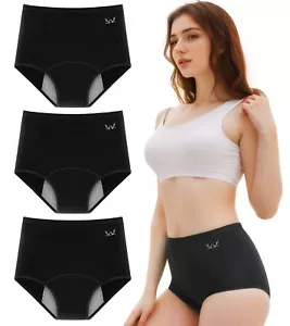 Period Underwear for Women Heavy Flow Leakproof High Waisted Cotton Panties P... - Picture 1 of 8