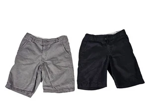 2 Piece Lot Cat & Jack Boys Shorts Button Up Black Gray - Picture 1 of 1