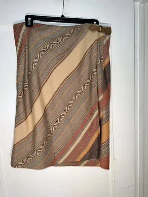 Lauren Ralph Lauren хлопок смесь Serape надежном полоски юбка размер 10. c516 - Изображение 1 из 4