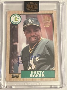 2022 Topps Archives Signature Series #565 1987 Dusty Baker On Card AUTO 3/89
