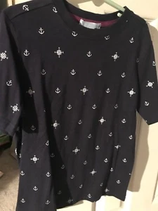 NWOT 6 Janie and Jack "Yacht Party" BOY Navy Blue Nautical Signs Tee Top Shirt - Picture 1 of 1